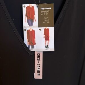 NWTCoco+. Carmen 3in1 black TOP or Tunic or Dress sz L/XL